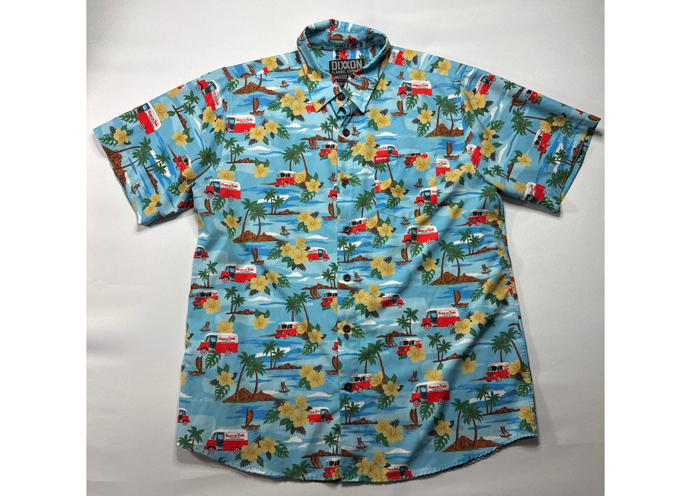 Dixxon Flannel‎ Company Men's Snap On Blue Hawaiin Print Button Up Shirt - XL*